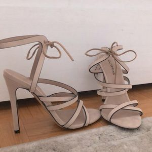 Suede Nude Heels